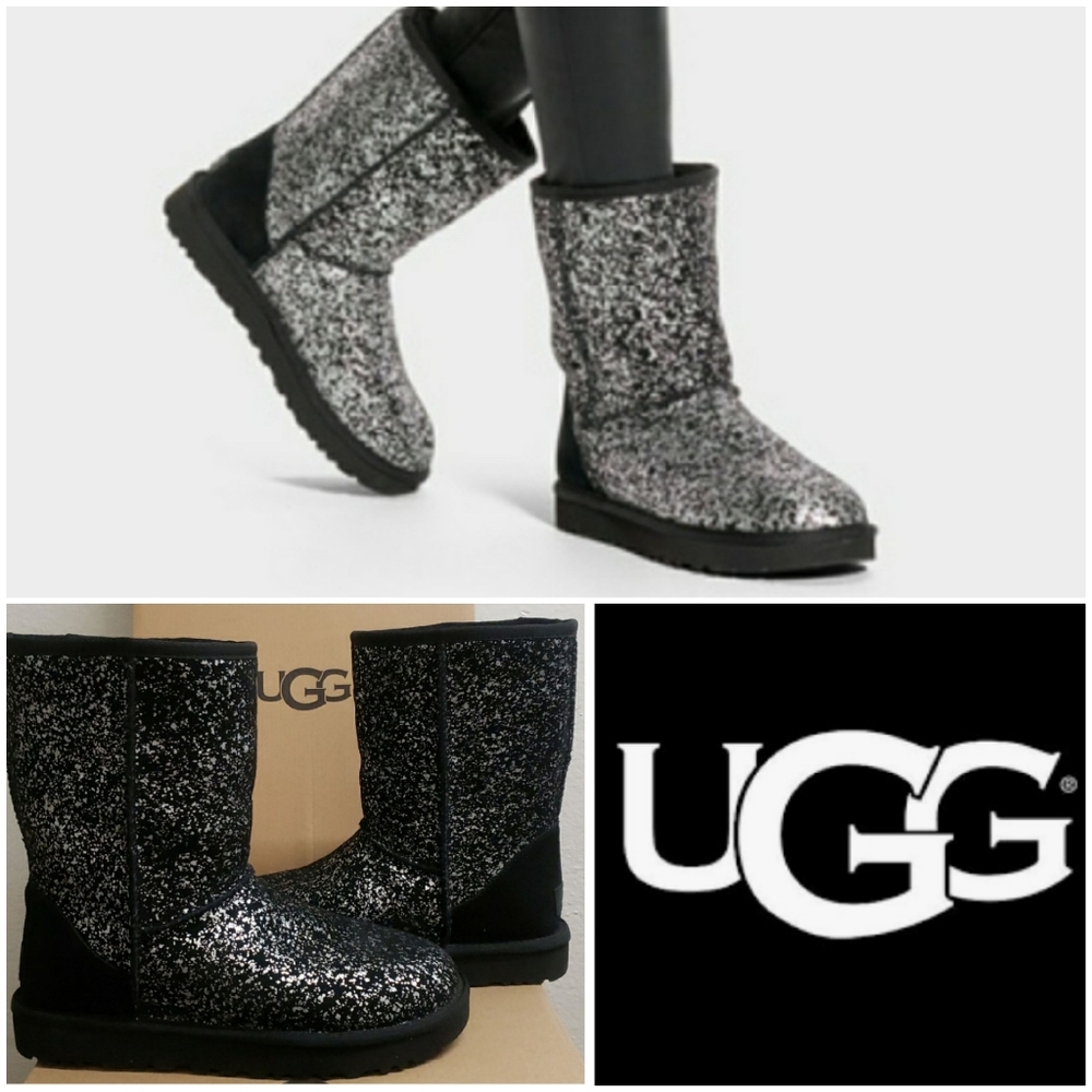 Ugg Classic Short II Foil Glam Boots - Picture 1 of 10
